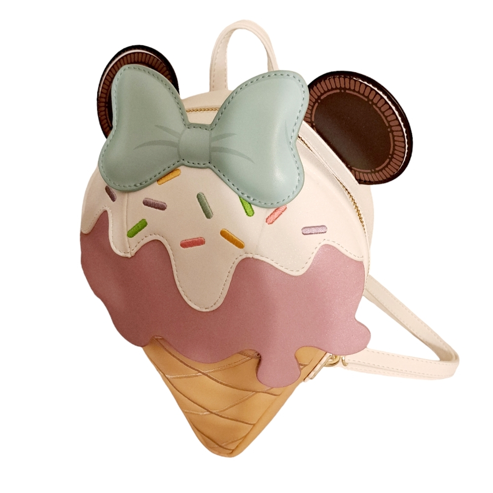 Loungefly x LASR Disney Frosted Minnie Ice Cream Convertible Mini Backpack